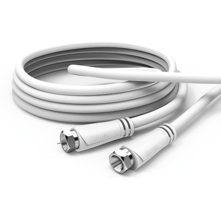 SAT-Anschlusskabel, weiß, 7,5 m, 90 dB (00179229) Koaxialkabel mit F-Stecker