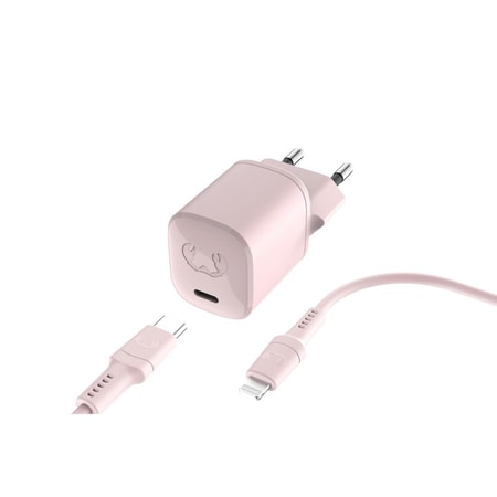 USB-C Mini Charger 20W + Apple Lightning Kabel 2m, Smokey Pink (00220542)