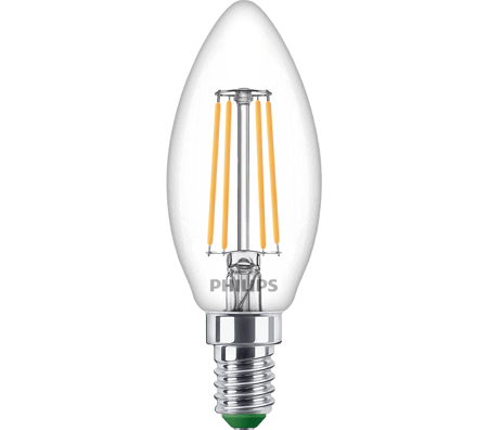 LED-Lampe "classic ultraeffizient", 40W, E14, klar, Kerze, warmweiß (00228313)