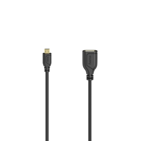 Micro-USB-OTG-Kabel "Flexi-Slim", USB 2.0, 480 Mbit/s, 0,15 m