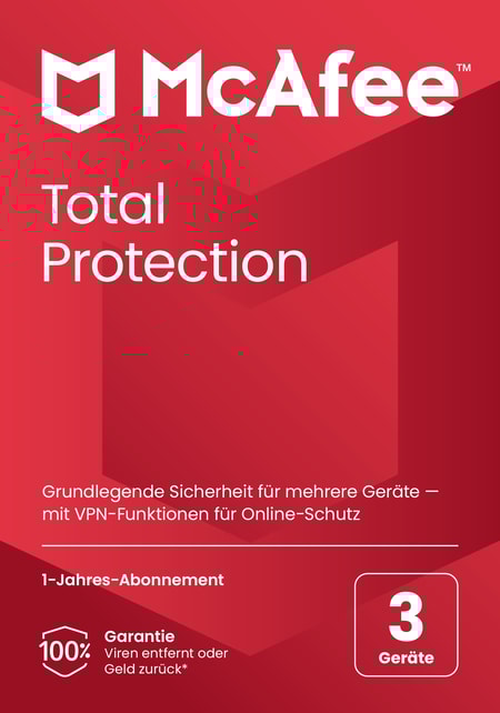 Total Protection, Virenschutz- und Internet-Sicherheitssoftware für 3 Geräte