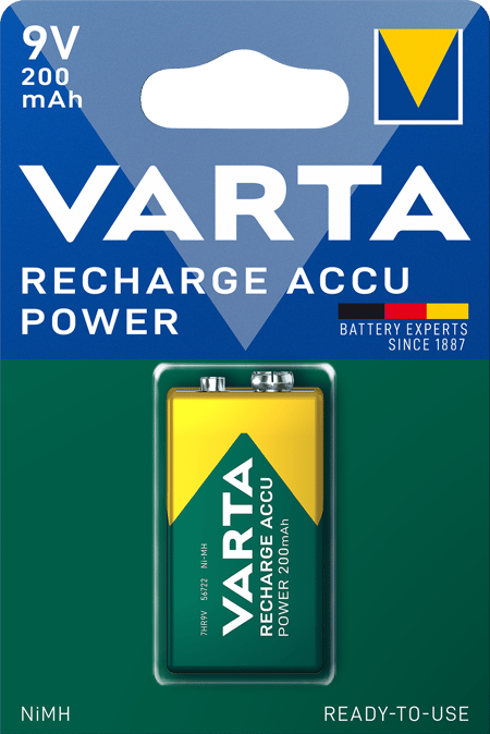 RECHARGE ACCU Power 9V, 1er Blister Akku