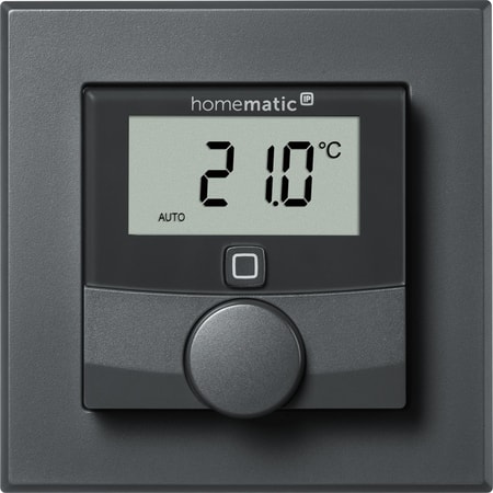 Wandthermostat mit Luftfeuchtigkeitssensor, anthrazit