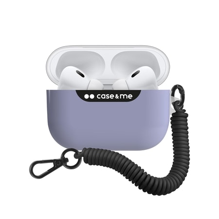 Hülle für AirPods Pro/Pro 2 mit elastischem Trageband, Lila