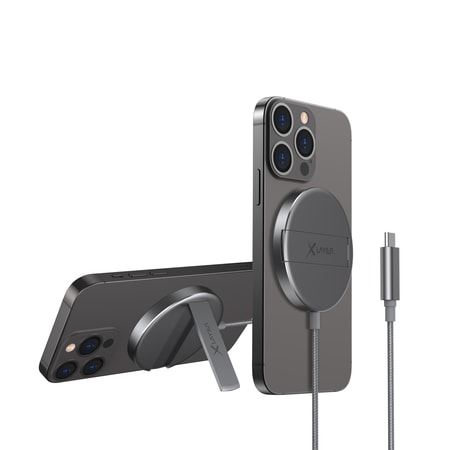MagFix Pro Wireless Charging Stand magnetisch 15W Space Grey Kabelloses Ladegerät