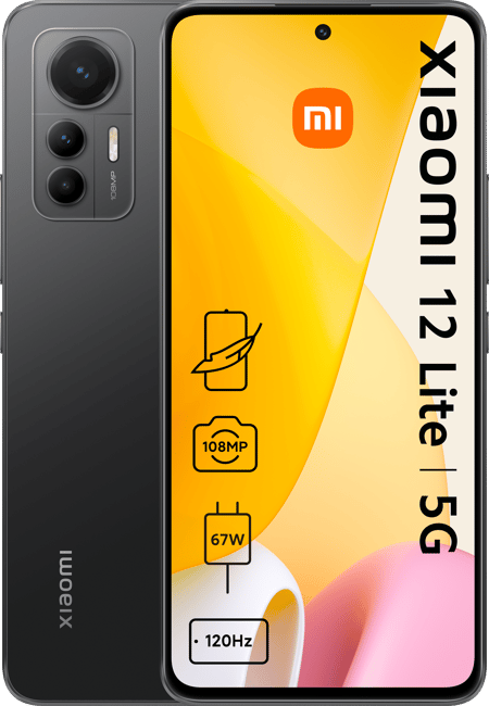 12 Lite 8GB + 128GB 5G Black Smartphone