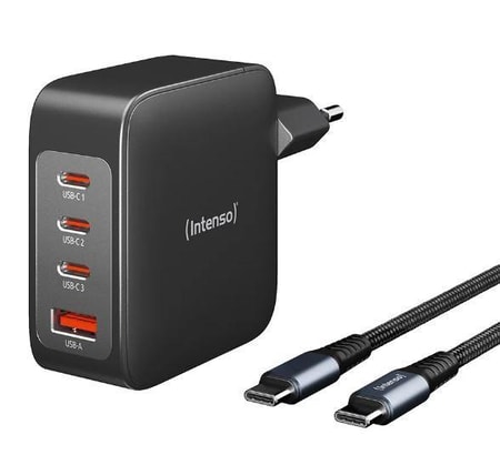 Power Adapter W140A3C GaN + C520C Kabel Schnellladegerät (USB-A + USB-C)