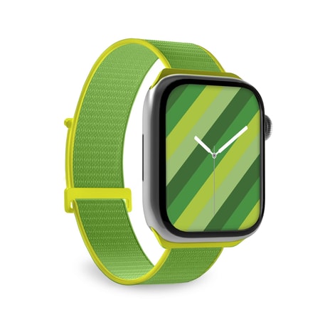 Uhrenarmband für Apple Watch 42/44/45 mm mit Klettverschluss, Grün (CMAWATCHB44NGR)