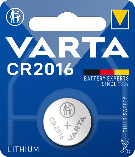 LITHIUM Coin CR2016, 1er Blister Batterie