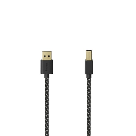 USB-Kabel, USB 2.0, vergoldet, Gewebe, 1,50 m