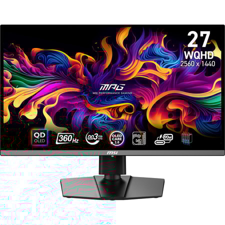 Gaming-Monitor MPG 271QRXDE, Schwarz, 26,5 Zoll, WQHD, QD-OLED, 360 Hz, 0,03 ms