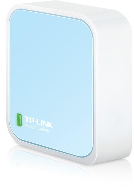 Tragbarer 300Mbit/s-WLAN-Nano-Router, Weiß/Blau (TL-WR802N) Mobiler Router