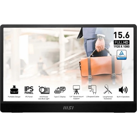 PRO MP161DE E2, Grau, 15,6 Zoll, Full HD, IPS, 60 Hz, 4 ms