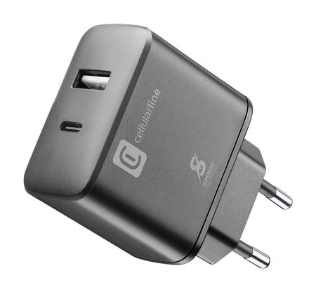Dual Port Travel Charger 25W Black (60046) Ladegerät