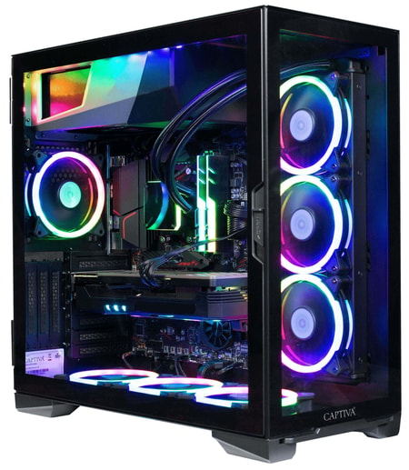 Highend Gaming R58-183, Schwarz, AMD Ryzen 7 3700X, 16 GB, 500GB SSD + 2 TB HDD, GeForce RTX 3070 Gaming-PC
