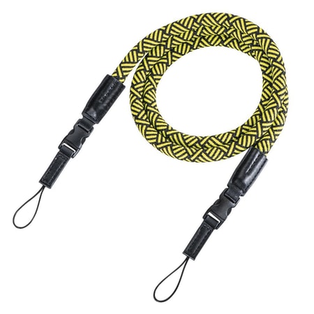 Kameragurt "Braid 120", Schnellverschluss, Länge 120 cm, Schwarz/Gelb