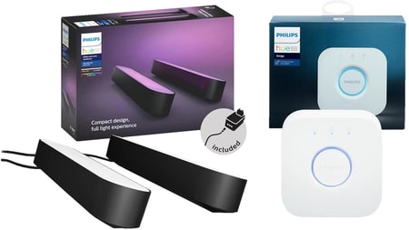 Play White & Color Lightbar Doppelpack schwarz + Bridge