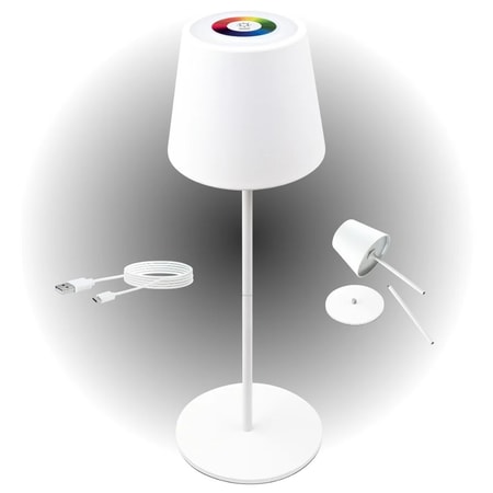 RGB Tischleuchte mit Touchsteuerung Weiß