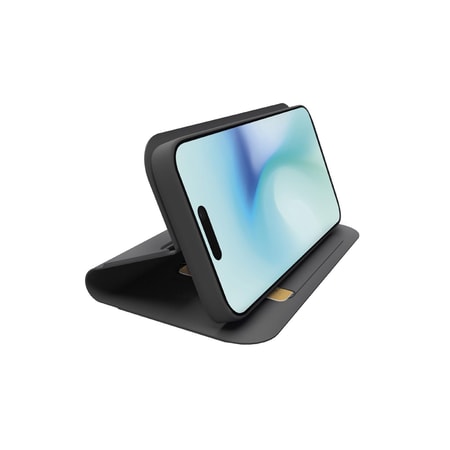 Klapphülle mit Ständer und Soft-Touch-Oberfläche für das iPhone 16 Pro, Schwarz