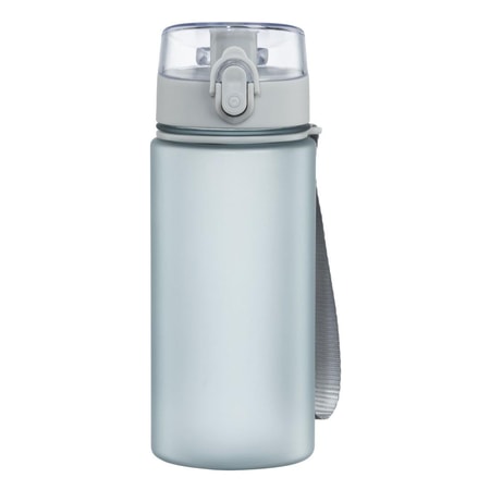 Sport-Trinkflasche mit Trageschlaufe, 500 ml, Transparent-Blau