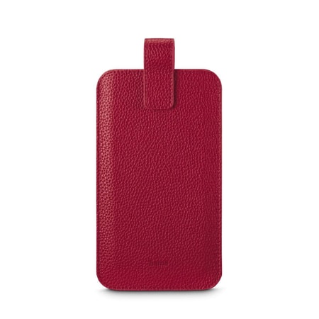 Handytasche, universal, für Handys mit 16,0 x 8,9 x 1,2 cm, Kunstleder, Rot (00137097)