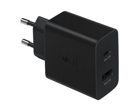 Schnellladeadapter Duo 35 Watt EP-TA220N schwarz Schnellladegerät (USB-A + USB-C)