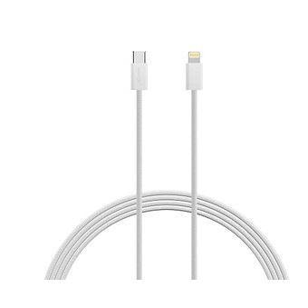 feingewebtes Apple Kabel USB-C auf Lightning 2 Meter White