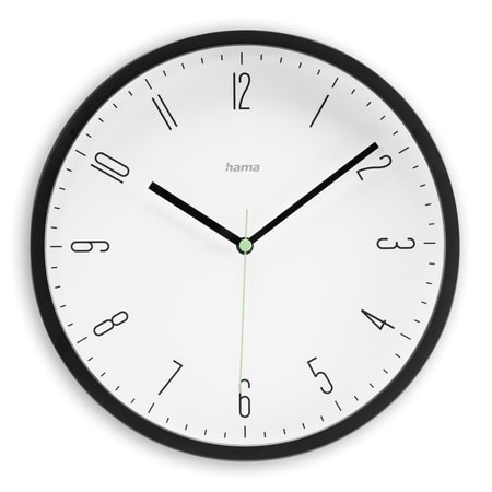 Wanduhr "Capri", Quarzuhr, analog, modern, Ø 25 cm, Schwarz (00185882)