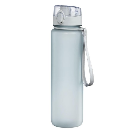 Sport-Trinkflasche mit Trageschlaufe, 1 Liter, Transparent-Blau