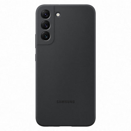 EF-PS906T Silicone Cover für Galaxy S22+, Schwarz Handyhülle