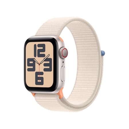 Watch SE GPS + Cellular, 44 mm Aluminiumgehäuse Polarstern, Sport Loop Polarstern