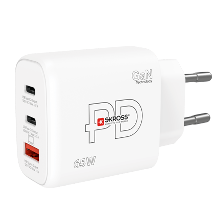 USB Typ-A/ Typ-C PD Power Charger EU 65W GaN White (97046) Ladegerät (USB-A + USB-C)