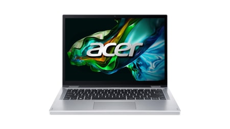 Aspire 3 Spin, Silber, 14 Zoll, WUXGA, IPS, Intel Core i3-N305, 4 GB, 128 GB M.2 SSD