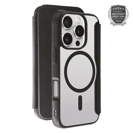 MAG PREMIUM Wallet für iPhone 16 Pro, 2.0m Drop-Protection, MagSafe Suport (64227) Handyhülle