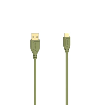 USB-C-Kabel "Flexi-Slim", USB 2.0, 480 Mbit/s, Turtle Green, 0,75 m