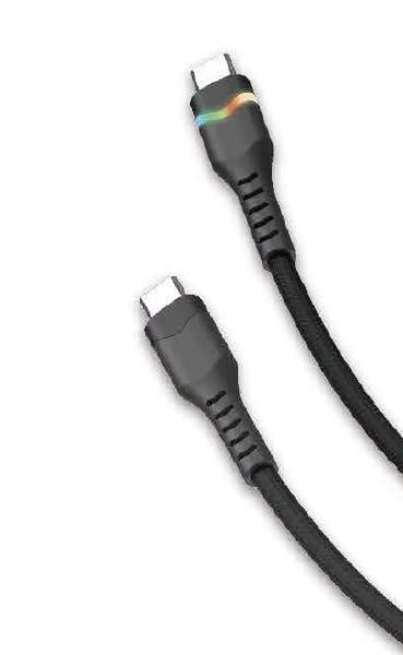 1m Powerkabel Charge & Sync 65 W Typ-C/ Typ-C Black (20837)