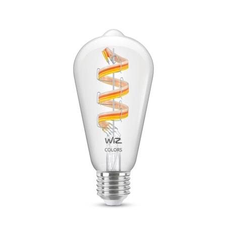 WiZ Filament-Lampe, transparent, ST64 E27 7W