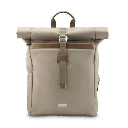 Laptop-Rucksack "Silvan", Rolltop, nachhaltig, bis 41 cm (16.2"), Beige (00222025)