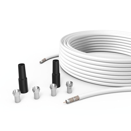 Digital Set, 20 m, Weiß (00179259) Koaxialkabel mit F-Stecker