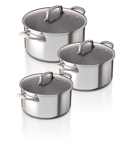 3-teiliges Set aus Edelstahl - C63000DE Kochgeschirrset