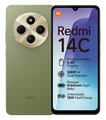 Redmi 14C 4GB + 256GB Sage Green Smartphone