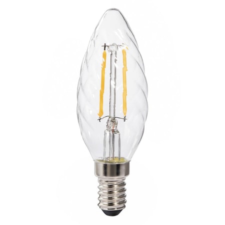 LED-Filament E14, 250lm ersetzt 25W, Kerze gedreht, Warmweiß 00112843
