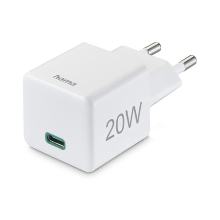 Schnellladegerät USB-C, PD/Qualcomm®, Mini-Ladegerät, 20 W, Weiß (00201840)