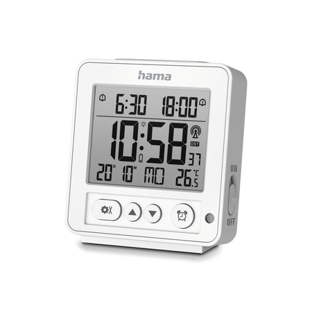 Digitaler Funkwecker "Rhodos", LCD, Weiß (00185894)