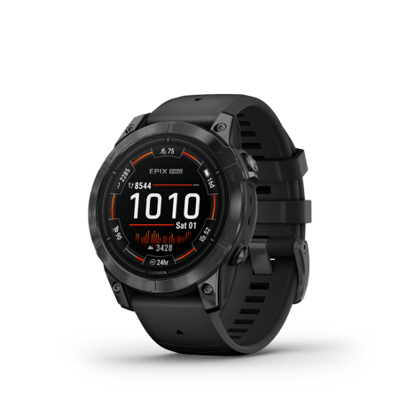 epix Pro (Gen 2) - Standard Edition | 47mm, Schwarz/Schiefergrau mit QuickFit-Silikon-Armband 22 mm Smartwatch