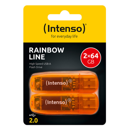 Rainbow Line 64 GB Orange 2er USB-Stick