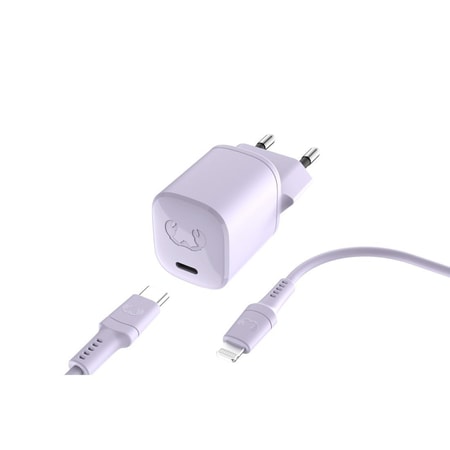 USB-C Mini Charger 20W + Apple Lightning Kabel 2m, Dreamy Lilac (00220543)