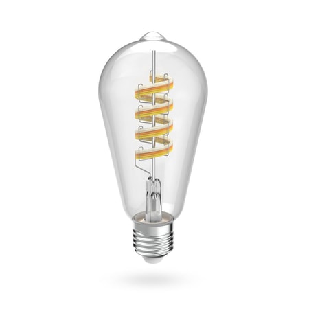 Smarte LED-Lampe, Matter, E27, Retro, Filament ST64, RGBW, dimmbar, mit App (00176643)