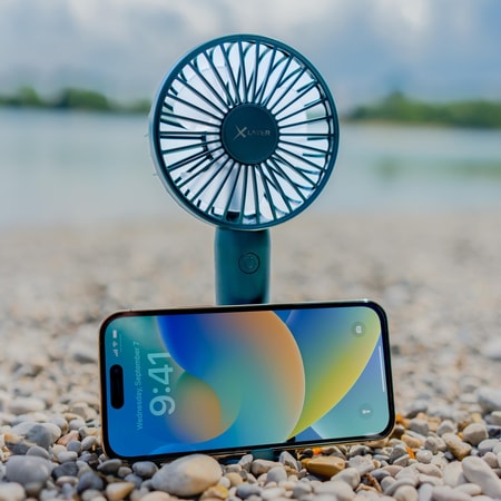 Handyhalter mit Ventilator 1.200 mAh mit Dock Grün