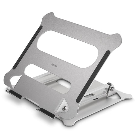 Laptop-Stand "Alu", höhenverstellbar, neigbar, bis 40 cm (15,6"), Silber (00126815)